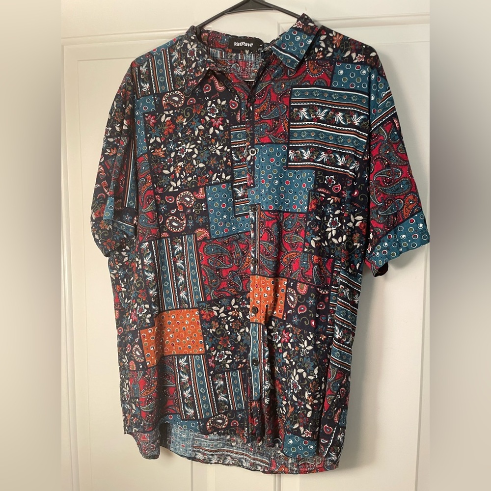 Tropical Short Sleeve Button Down Shirt